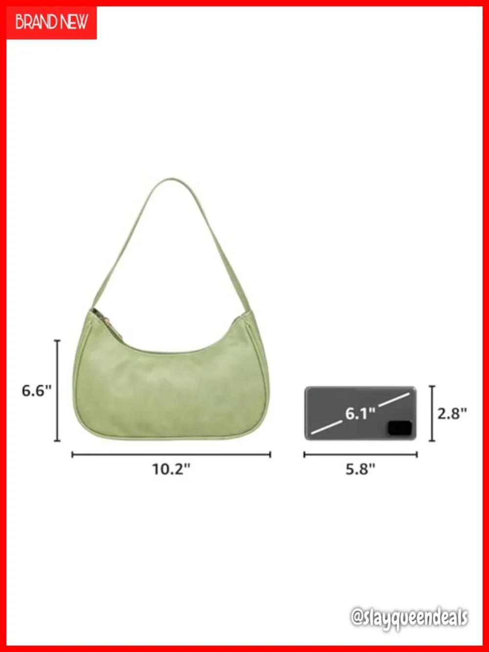 Vegan Leather Hobo Sling Tote Handbag with Zipper Closure Retro